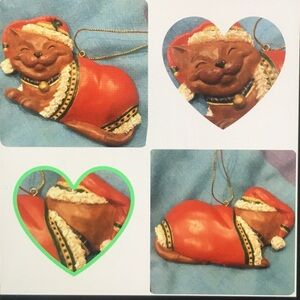 Pussycat Christmas Ornament Polystone Resin